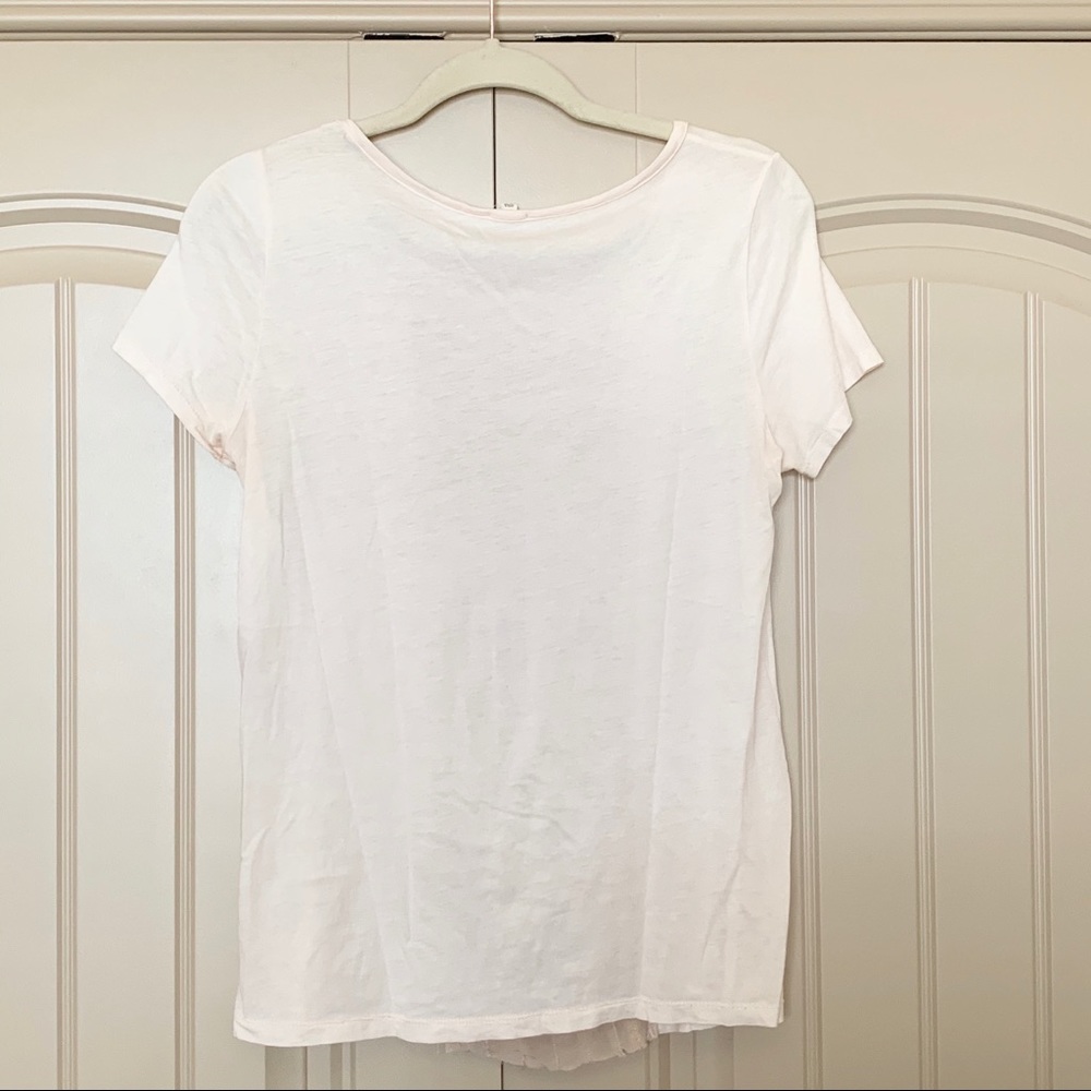 J.Crew Cascading Ruffle Front T-Shirt - Picture 2 of 4